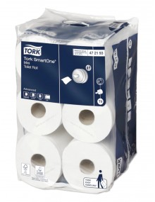 Tork Mini Smart One Toilet Roll 2ply White Pack of 12 rolls Hygiene